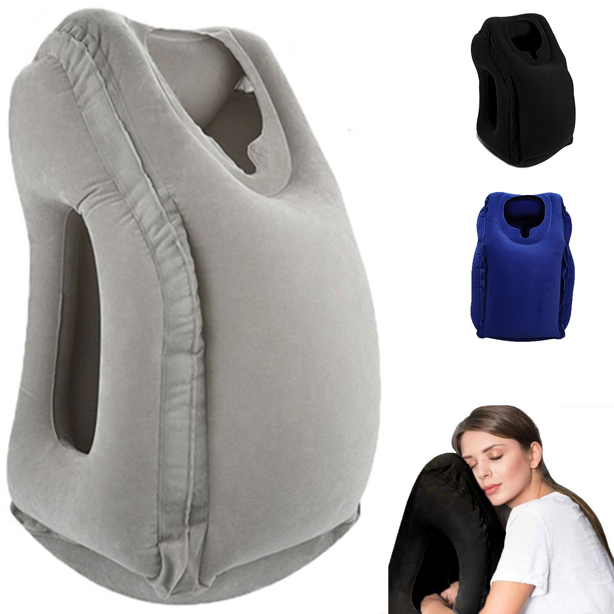 Travel Accessories Long Flight - 팽창식 여행용 베개, 목과 머리 지지대가