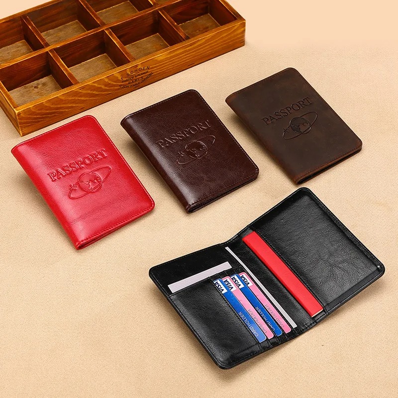 유니섹스 정품 가죽 여권 커버 RFID 차단 남자 여권 - Travel Accessories Wallet 리뷰 및 가격