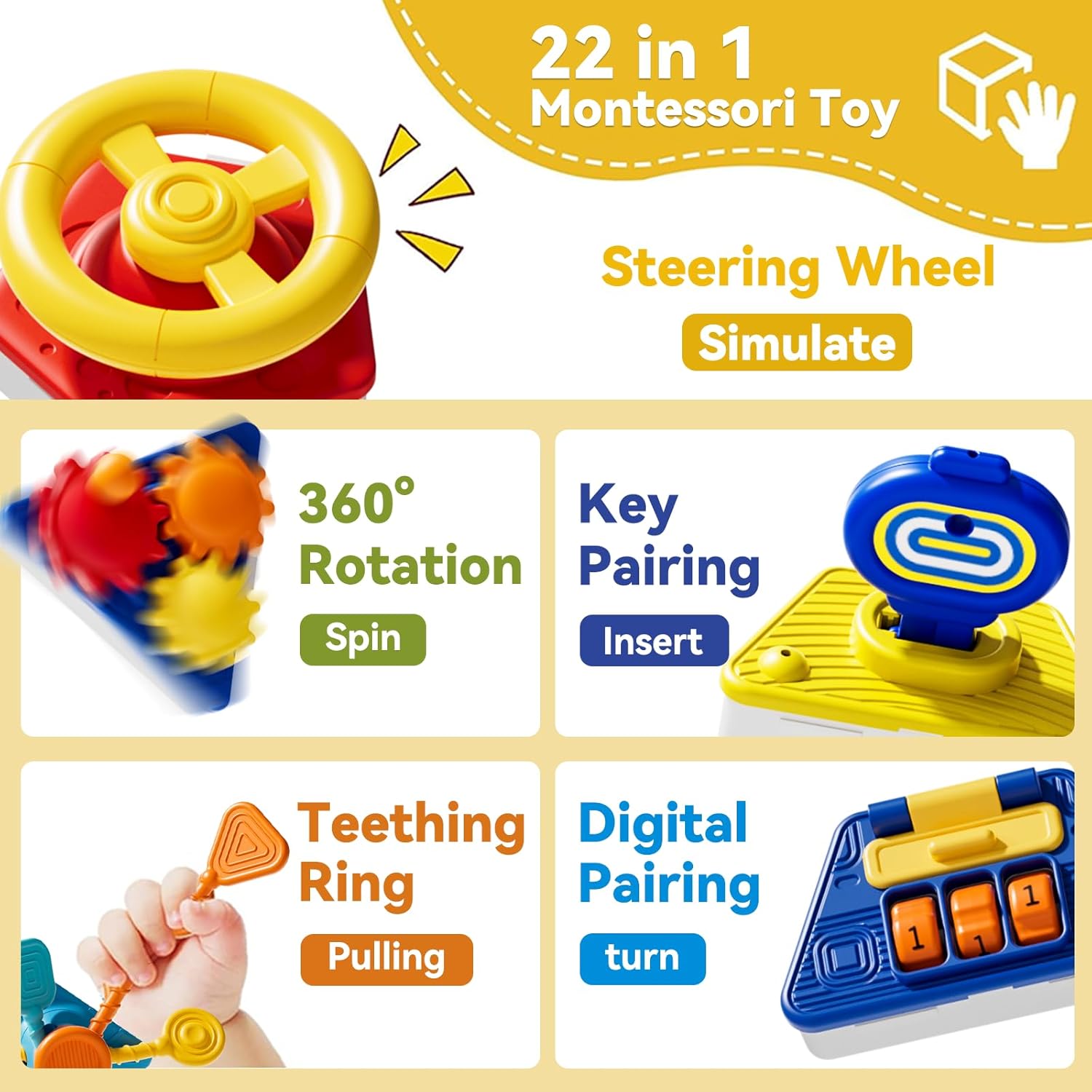 아기 활동 큐브 장난감 몬테소리 감각 발달 장난감 유아 - Travel Accessories Baby 리뷰 및 가격