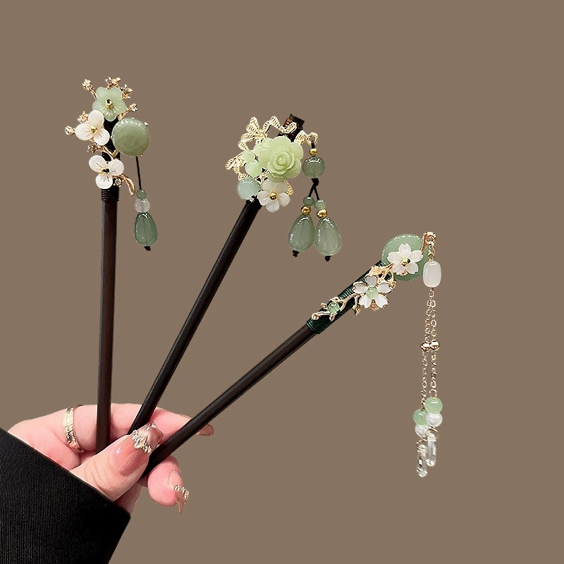 앤티크 나무 머리핀 여성용 우아한 헤어 스틱 새로운 중 - Travel Accessories Jewelry 리뷰 및 가격