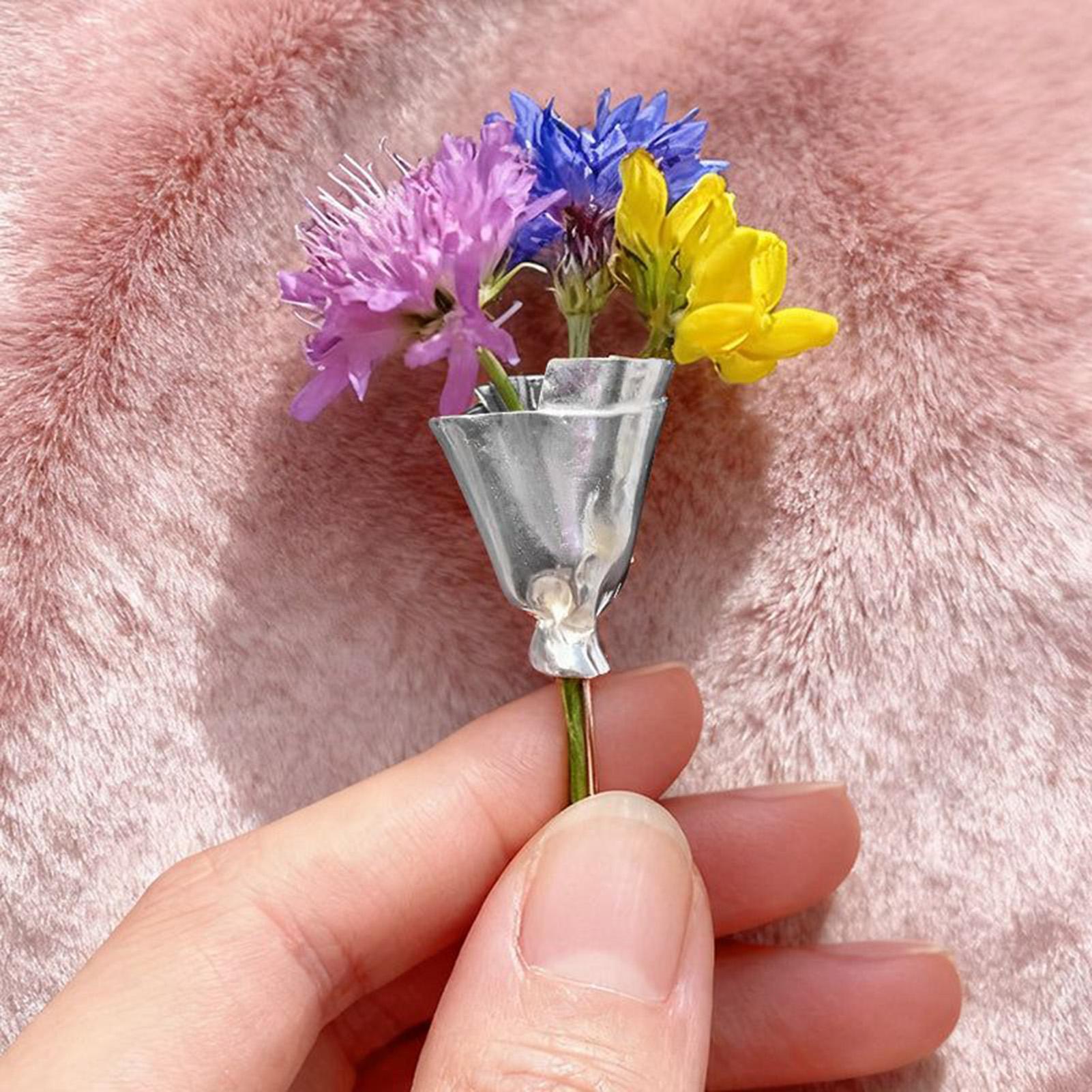 꽃다발 홀더 라펠 핀 웨딩 의류 액세서리 꽃 브로치 라 - Travel Accessories India 리뷰 및 가격