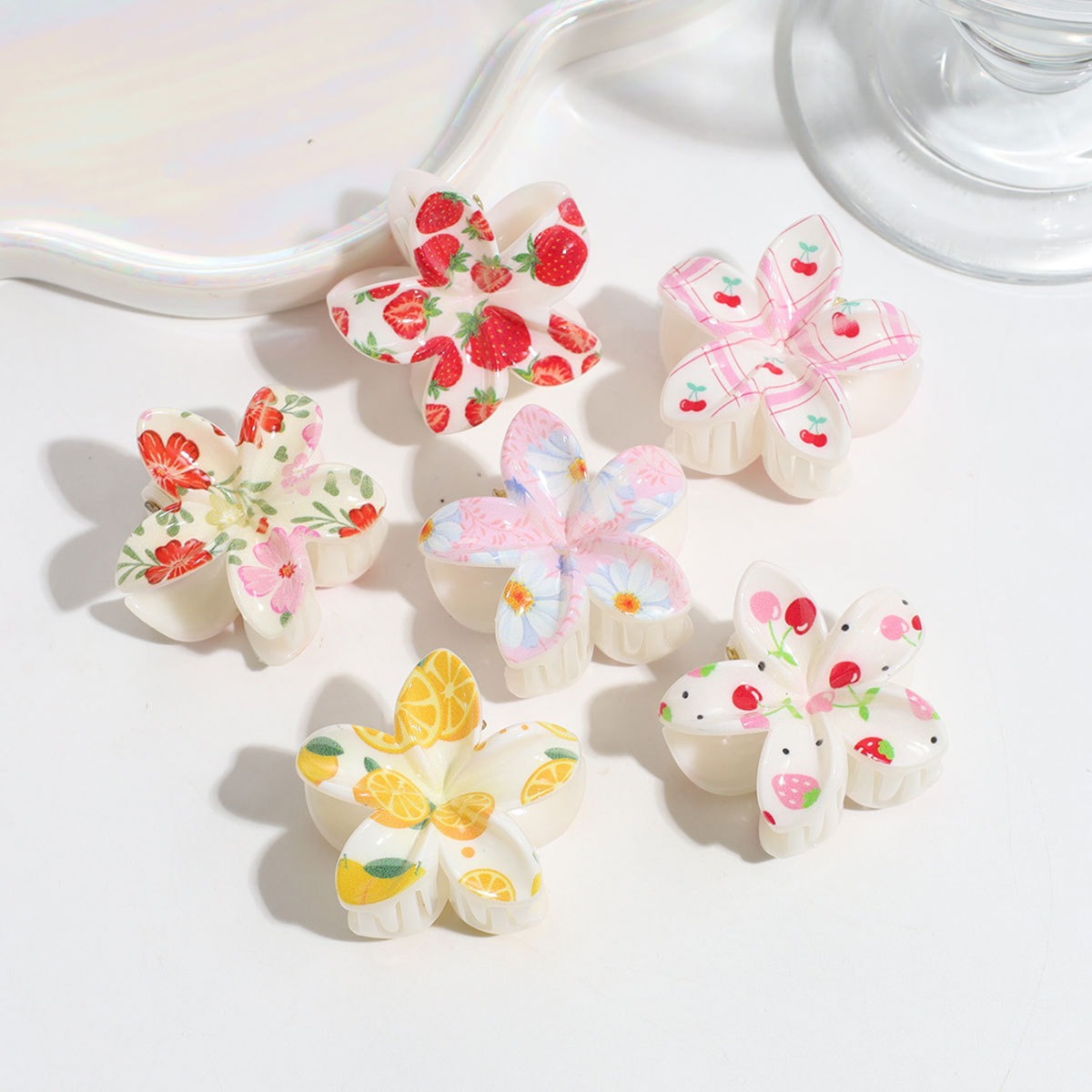3개 세트 귀여운 패션 컬러풀 과일 꽃 무늬 에그 플라 - Travel Accessories Aesthetic 리뷰 및 가격